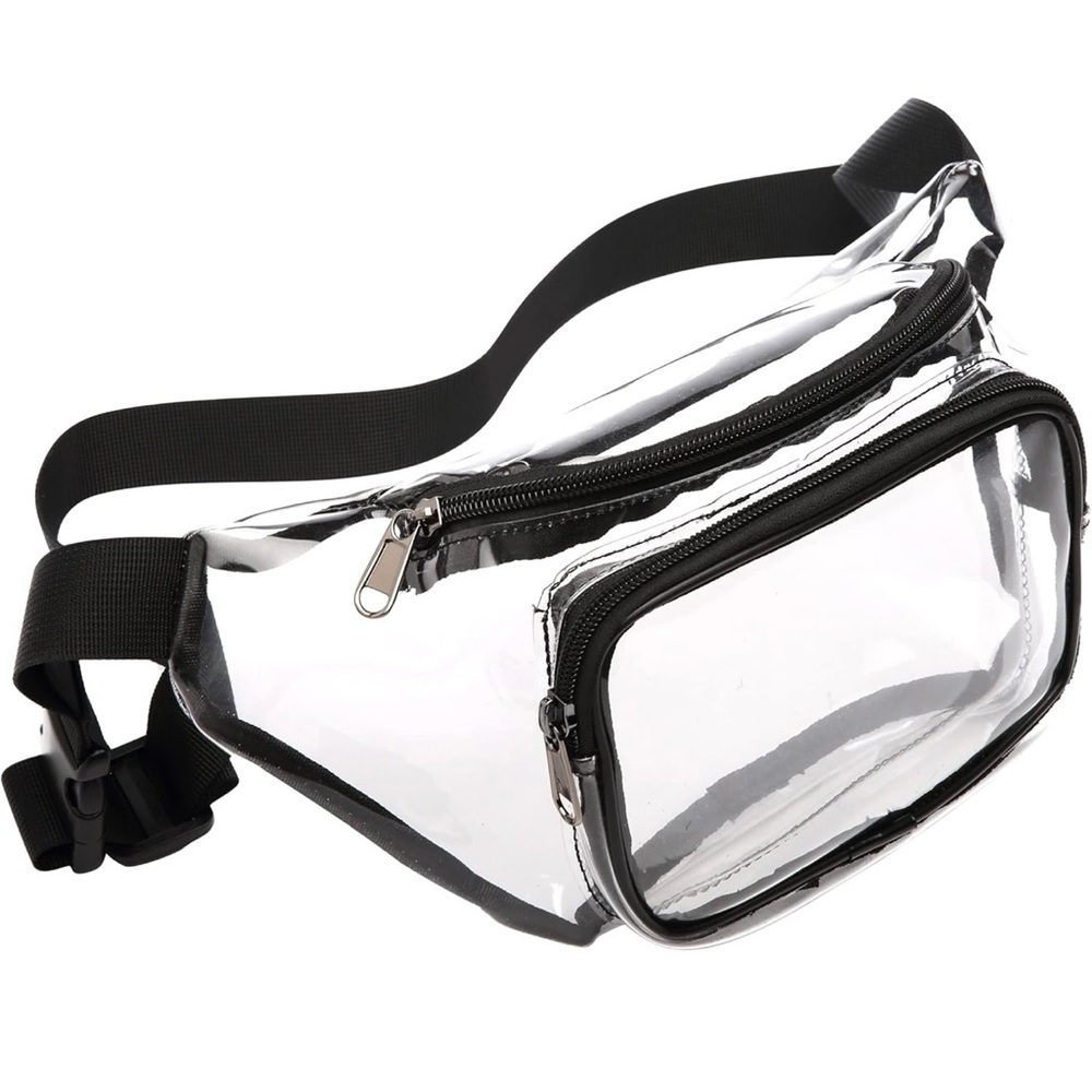 10Pcs X Clear Fanny Pack Bags